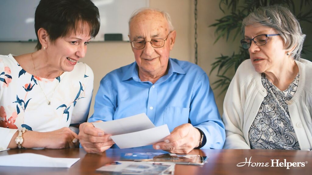 Senior couple enjoying memories