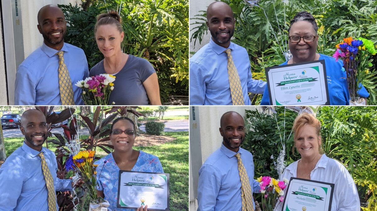 Home Helpers of Bradenton 2021 National Exceptional Caregiver of the Year WINNER and Finalists