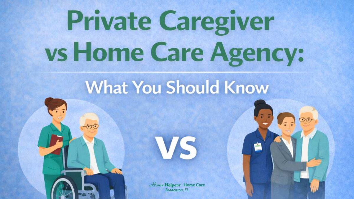 Private caregiver vs. home care agency